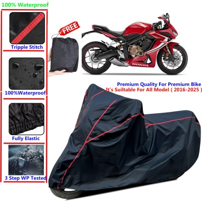 KaparDineX Waterproof Two Wheeler Cover for Honda(CBR650R, Black)