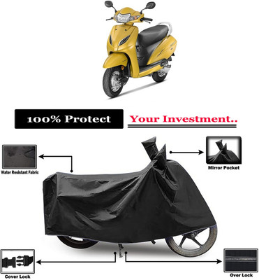 Amexride Two Wheeler Cover for Honda(Activa 5G, Black)