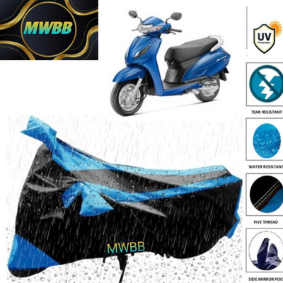 MMSSTAR Waterproof Two Wheeler Cover for Yamaha(Alpha BS6, Black)
