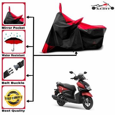 AASHTIK MART Two Wheeler Cover for Yamaha(Ray-ZR 125FI, Red, Black)