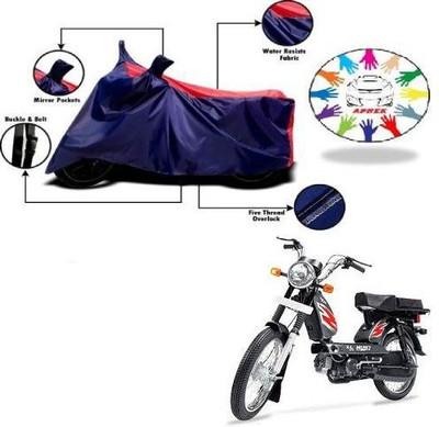 DeepShakshi AUTOMOTIVE Waterproof Two Wheeler Cover for TVS(Heavy Duty Super XL, Blue, Red)