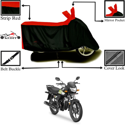 AASHTIK MART Two Wheeler Cover for Honda(CD 110 Dream, Red, Black)
