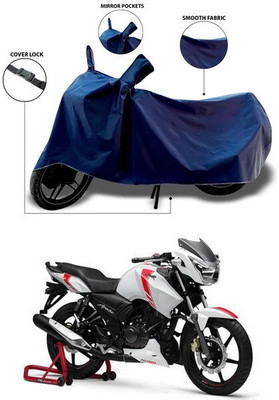 SEBONGO Waterproof Two Wheeler Cover for TVS(Apache RTR 160 4V, Blue)