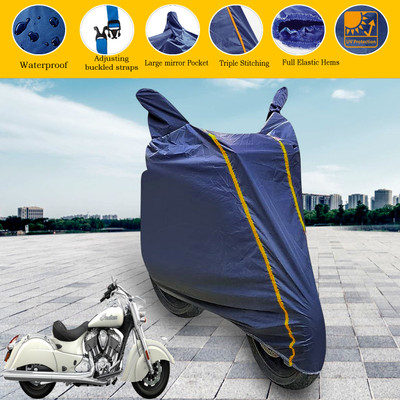 GARREGE Waterproof Two Wheeler Cover for Indian(Chief Classic, Blue)