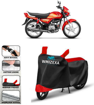 WMIZEXA Two Wheeler Cover for Hero(HF Deluxe i3s, Red, Black)