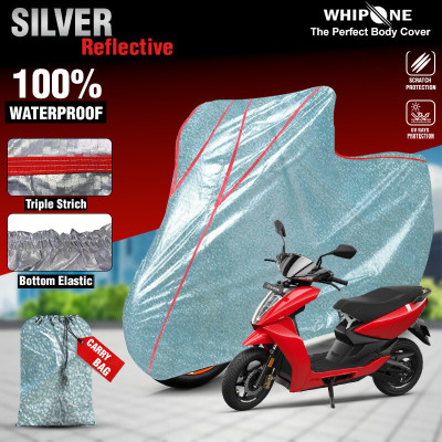 Whipone Waterproof Two Wheeler Cover for Ather(450 X, Silver)