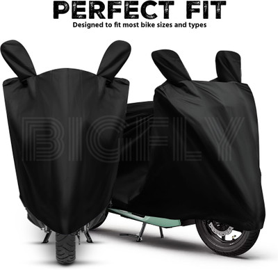 BigFly Waterproof Two Wheeler Cover for TVS(Scooty Streak, Black)