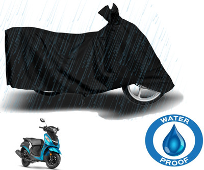 ROYAL AUTO MART Waterproof Two Wheeler Cover for Yamaha(Fascino, Black)