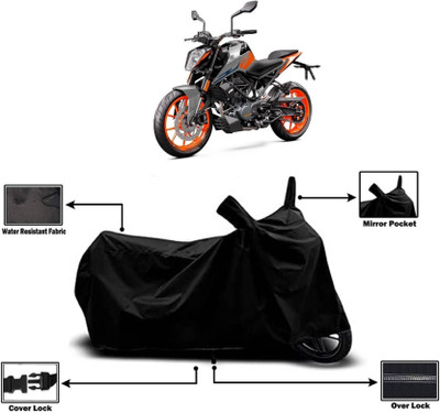 KEDIT Two Wheeler Cover for KTM(Duke 200, Black)