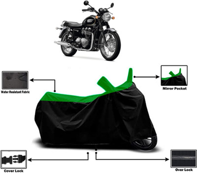 Amexride Two Wheeler Cover for Triumph(Bonneville T120 Black, Green)