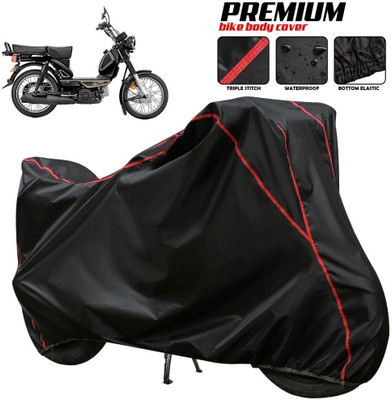xodi Waterproof Two Wheeler Cover for TVS(XL 100 Heavy Duty, Black, Red, Multicolor)