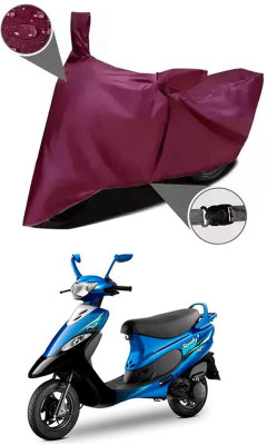 KEDIT Two Wheeler Cover for TVS(Pep Plus, Maroon)
