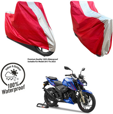 AutoGalaxy Waterproof Two Wheeler Cover for Yamaha(RayZR 125 Fi, Silver, Red)