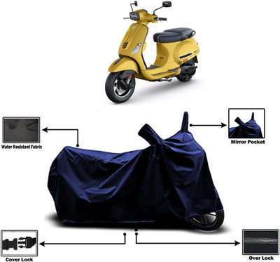 Amexride Two Wheeler Cover for Piaggio(Vespa SXL, Blue)