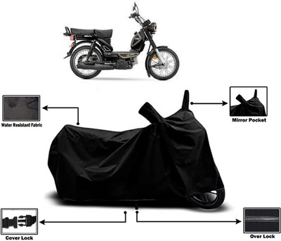 Amexride Two Wheeler Cover for TVS(Heavy Duty, Black)