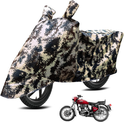 Euro Care Waterproof Two Wheeler Cover for Royal Enfield(Bullet 350 Twinspark, Silver)