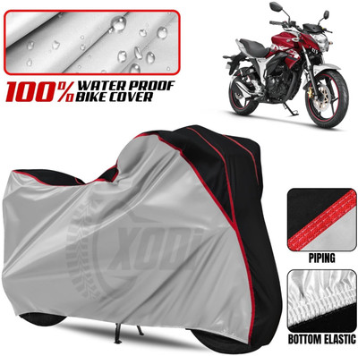 xodi Waterproof Two Wheeler Cover for Suzuki(Gixxer, Silver, Black)