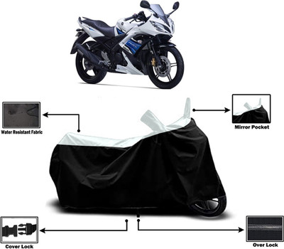 Amexride Two Wheeler Cover for Yamaha(YZF R15S BS6, White)