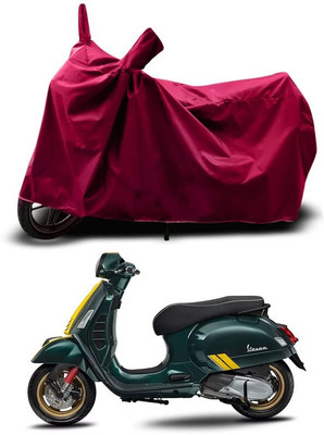 KEDIT Two Wheeler Cover for Universal For Bike(Vespa LX, Maroon)