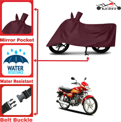 KEDIT Two Wheeler Cover for Hero(HF Deluxe Eco, Maroon)