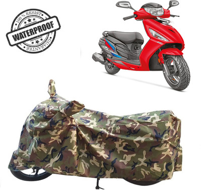 ROYAL AUTO MART Waterproof Two Wheeler Cover for Hero(Maestro Edge, Green, Multicolor)