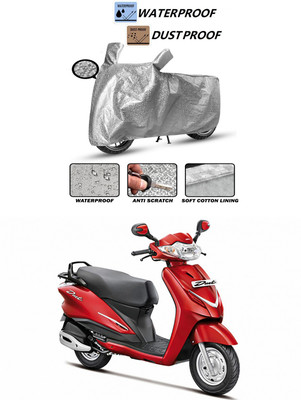 RRZ Two Wheeler Cover for Hero(Duet, Silver)