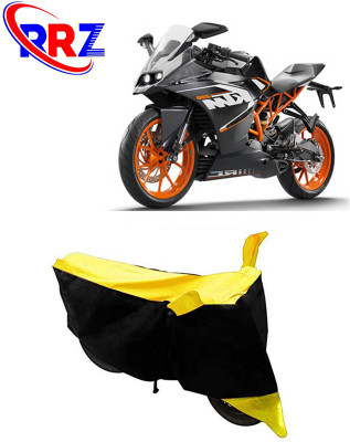 RRZ Waterproof Two Wheeler Cover for KTM(RC 200, Black, Yellow)