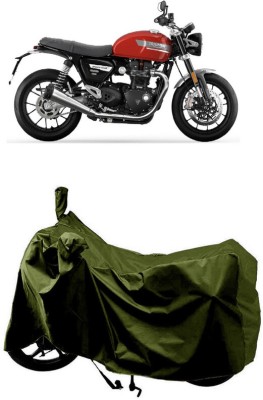 SUGASHRI Waterproof Two Wheeler Cover for Triumph(Speed Twin BS6, Green)