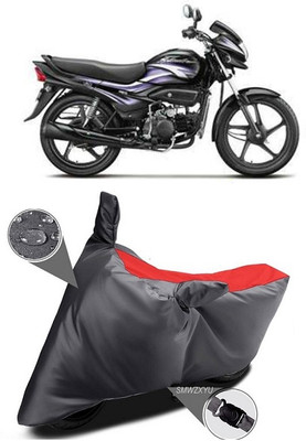 smwzxyu Waterproof Two Wheeler Cover for Hero(Super Splendor, Black, Red)