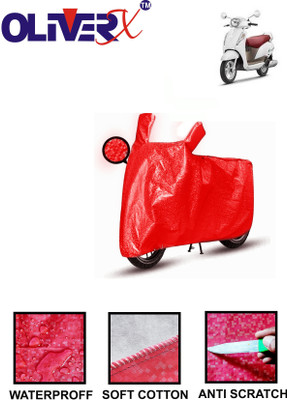 AUTOCAD Waterproof Two Wheeler Cover for Suzuki(Access SE, Red)