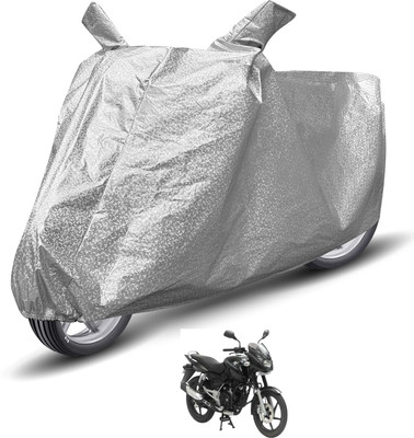 Auto Hub Waterproof Two Wheeler Cover for Bajaj(Pulsar 180, Silver)