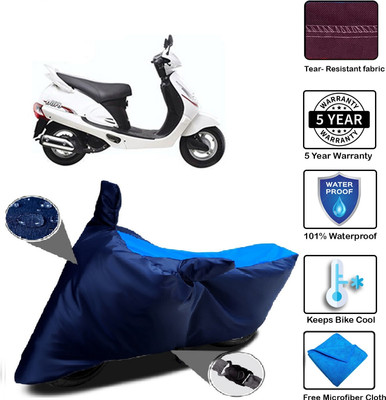 MISSION COLLECTION Waterproof Two Wheeler Cover for Mahindra(Rodeo RZ, Blue)