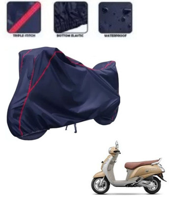 brandroofz Waterproof Two Wheeler Cover for Suzuki(Access, Blue, Red)