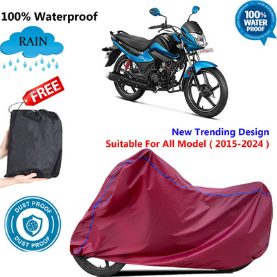 AUTOCAD Waterproof Two Wheeler Cover for Hero(Splendor I Smart, Maroon)