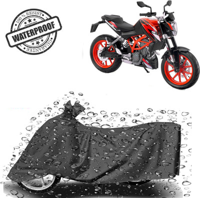ROYAL AUTO MART Waterproof Two Wheeler Cover for KTM(200 Duke, Grey)