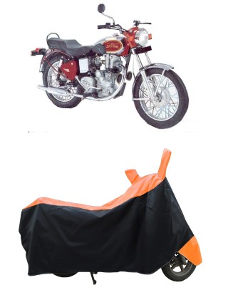 Coxtor Waterproof Two Wheeler Cover for Royal Enfield(Machismo 500, Orange)