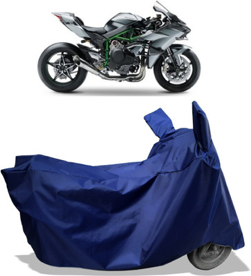 Amexride Two Wheeler Cover for Kawasaki(Ninja H2, Blue)
