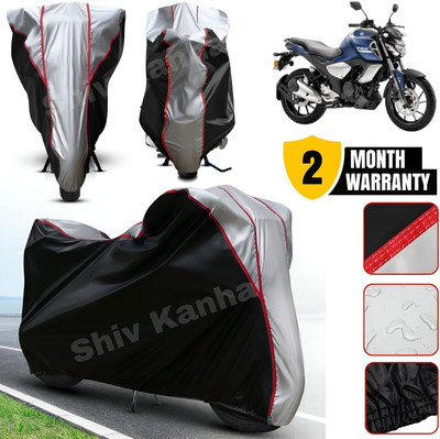 AutoGalaxy Waterproof Two Wheeler Cover for Yamaha(FZ, Black, Silver)