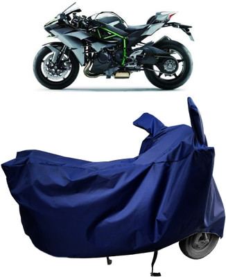 Amexride Two Wheeler Cover for Kawasaki(Ninja H2R, Blue)