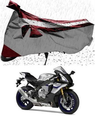 Ascension Two Wheeler Cover for Yamaha(YZF R1M, Maroon, Silver)