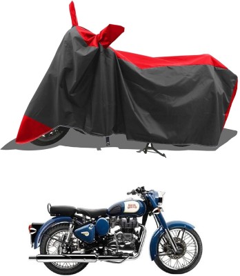 KEDIT Two Wheeler Cover for Royal Enfield(Classic 350, Red, Black)