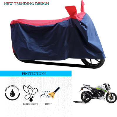 ANTHUB Waterproof Two Wheeler Cover for TVS(Apache RTR 200 Fi E100, Black, Red)