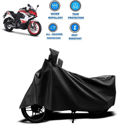 PAGORA Waterproof Two Wheeler Cover for Bajaj(Pulsar RS 200, Black)