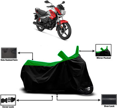 Amexride Two Wheeler Cover for Hero(Passion Pro i3S, Green)