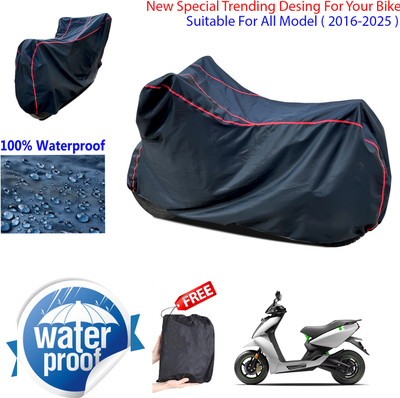 AUTOCAD Waterproof Two Wheeler Cover for Ather(Black)