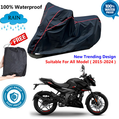 AutoGalaxy Waterproof Two Wheeler Cover for Bajaj(Pulsar N160, Black, Red)