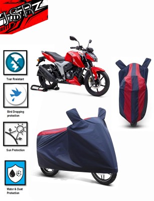 J S R Waterproof Two Wheeler Cover for TVS(Apache RTR 160, Blue, Red)