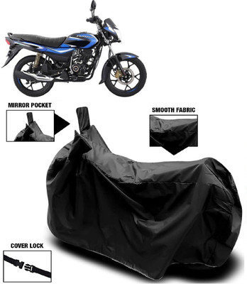 MMSSTAR Waterproof Two Wheeler Cover for Bajaj(Platina 110 H-Gear, Black)