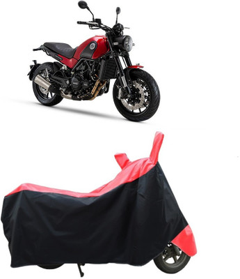 CRONEX Waterproof Two Wheeler Cover for Benelli(Leoncino, Black, Red)