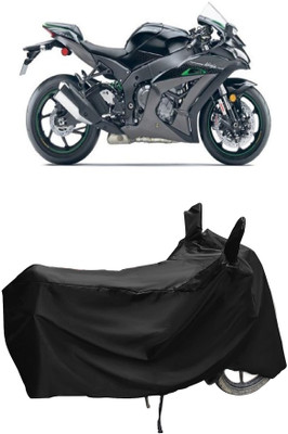 Autoprime Two Wheeler Cover for Kawasaki(Ninja ZX-10R SE BS6, Black)